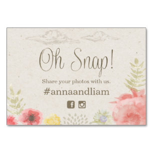 Im "Meadow Summer Wedding Social Media Card" Tischnummer