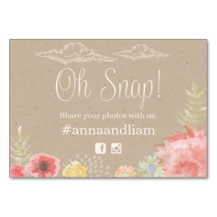 Im "Meadow Summer Wedding Social Media Card" Tischnummer