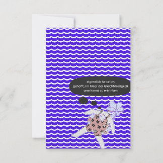 im Meer der Gleichförmigkeit ertrinken Dankeskarte