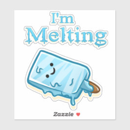 I'm Melting – Cute Popsicle Pun Aufkleber