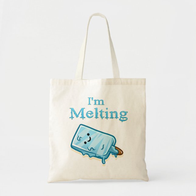 I'm Melting – Cute Popsicle Pun Tragetasche (Vorne)