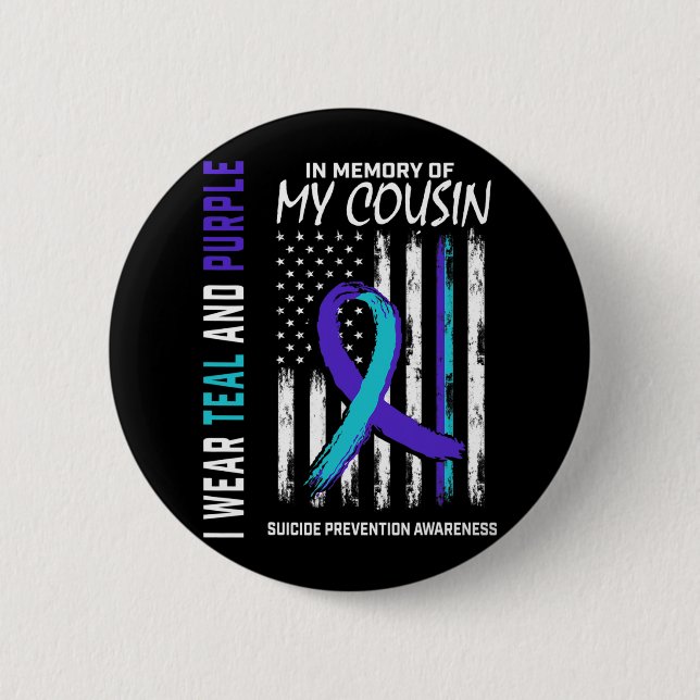 Im Memory Cousin Suizidbewusstsein Button (Vorderseite)