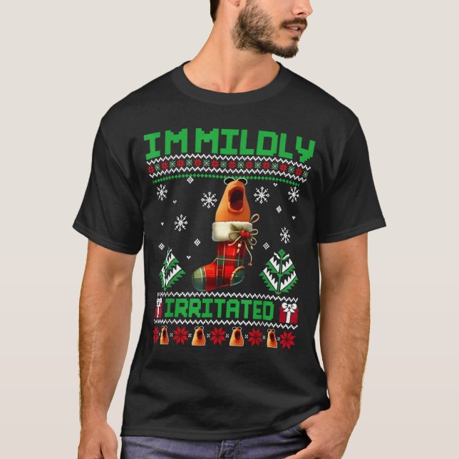 I'm Mildly Irritated Marcus The Worm Christmas Fun T-Shirt (Vorderseite)