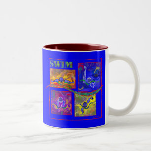 IM Morgenbunte Swim-Tasse Zweifarbige Tasse