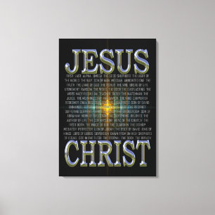 Im Namen des Jesus Christus Leinwanddruck