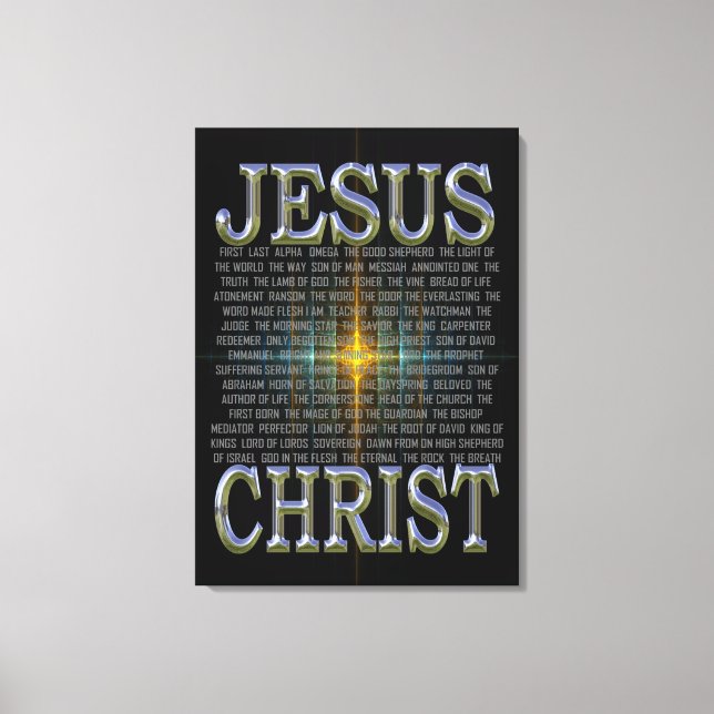 Im Namen Jesu Christi Leinwanddruck (Vorderseite)