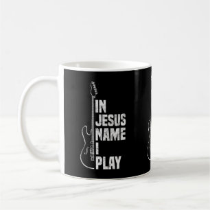 Im Namen Jesu spiele ich Gitarre Christlicher Gita Kaffeetasse
