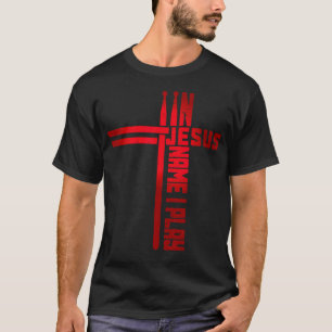 Im Namen Jesu spiele ich Schlagzeug Schlagzeuger V T-Shirt