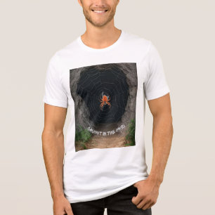 "Im Netz gefangen" Cyber Spinnennetz Grafik  Tri-Blend Shirt