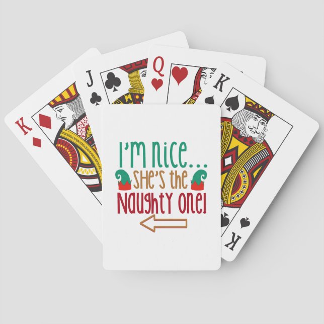 Im Nice Shes Naughty Elf Hat Spielkarten (Rückseite)
