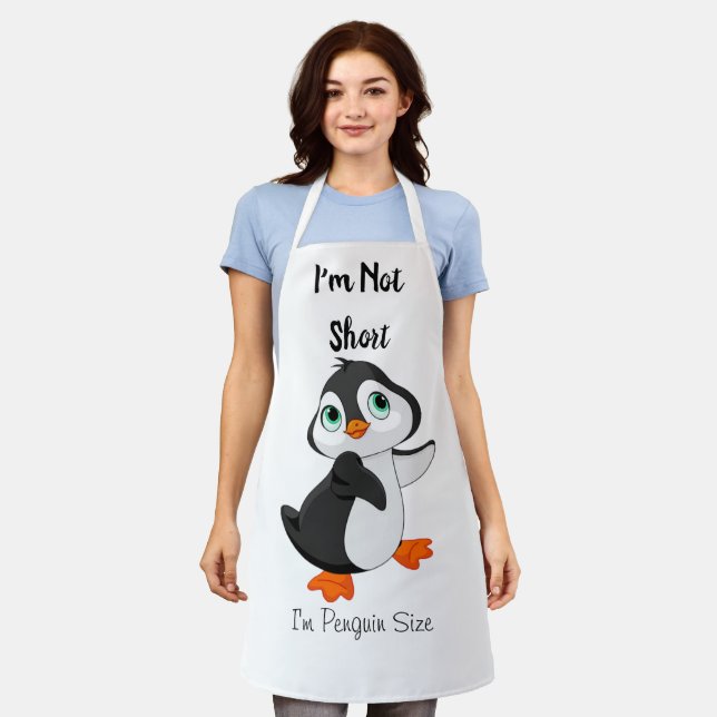 im nicht kurz i m pinguin size, lustiges shirt gir schürze (Getragen)