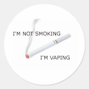 Im nicht rauchendes Im vaping Runder Aufkleber