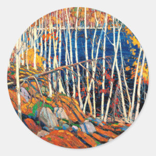 Im Northland, Kunst von Tom Thomson, Runder Aufkleber