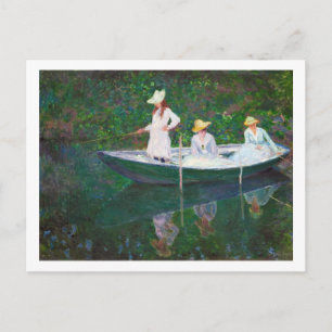 Im norwegischen Boot bei Giverny Claude Monet Postkarte