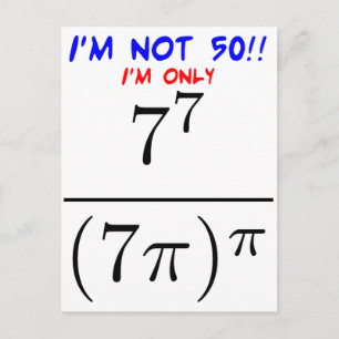 I'm not 50! postkarte