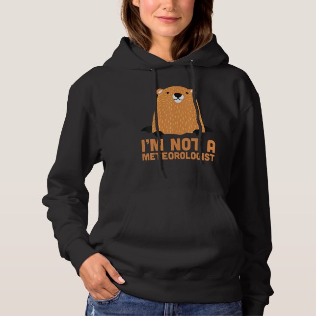 I'm Not A Meteorologist Cute Groundhog Forecasting Hoodie (Vorderseite)
