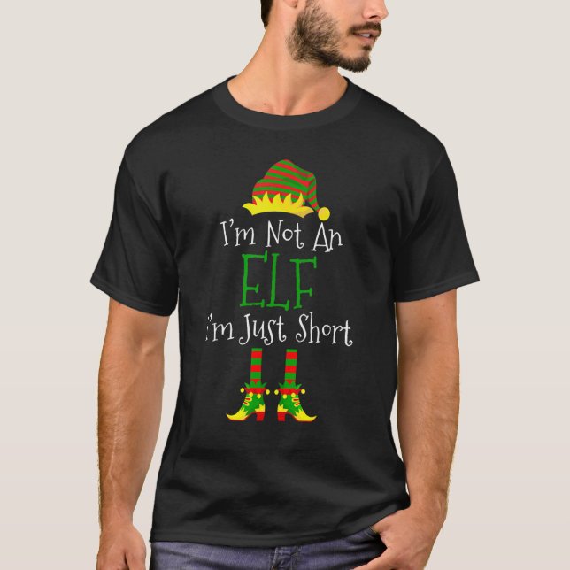 I'm Not An Elf Family Christmas Pjs Matching Men W T-Shirt (Vorderseite)