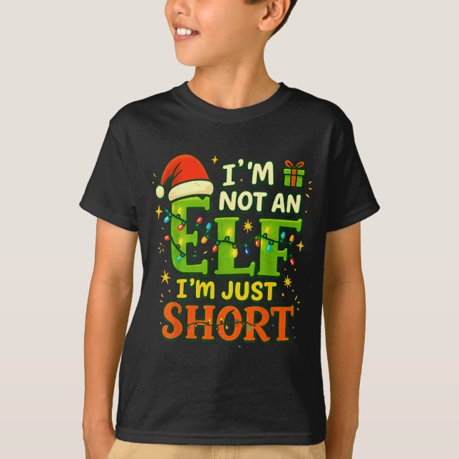 Im Not An Elf Just Short Funny Christmas Xmas Men  T-Shirt (Vorderseite)