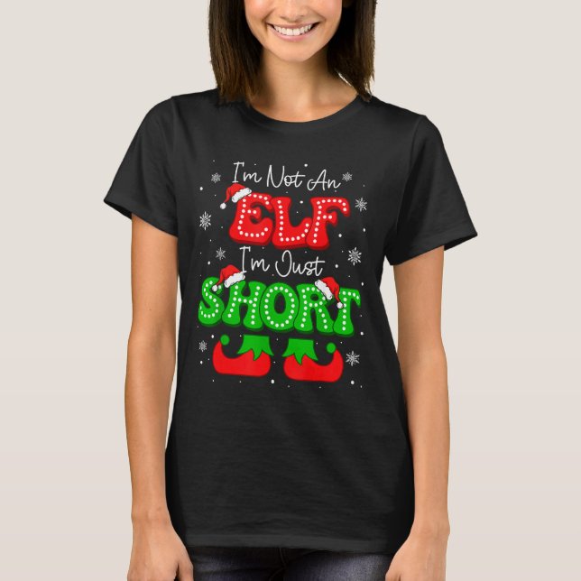 Im Not An Elf Just Short Funny Christmas Xmas Men  T-Shirt (Vorderseite)