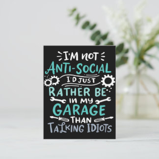 I'm Not Antisocial | Mechanic Canvas Einladung
