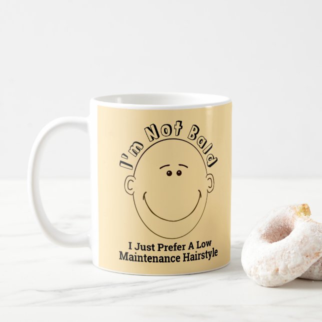 I'm Not Bald I Prefer A Low Maintenance Hairstyle Kaffeetasse (Mit Donut)