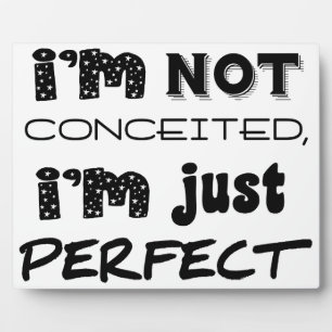 I'm Not Conceited, i'm Just Perfect Fotoplatte