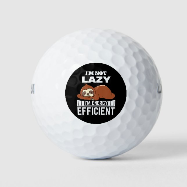 I'm Not Lazy I'm Energy Efficient Funny Sloth Golfball (Vorderseite)