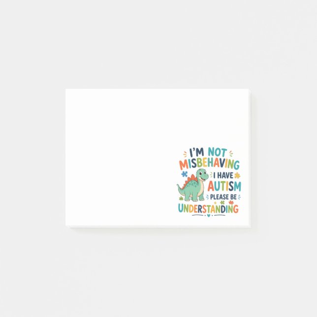 I'm not misbehaving, I have autism Post-it Klebezettel (Vorderseite)