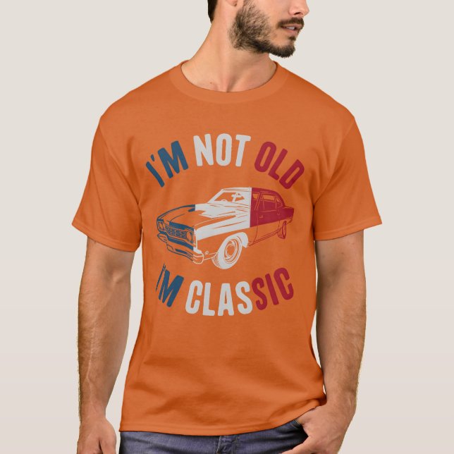 Im Not Old Im Classic Car US Flag Classic Car boy T-Shirt (Vorderseite)