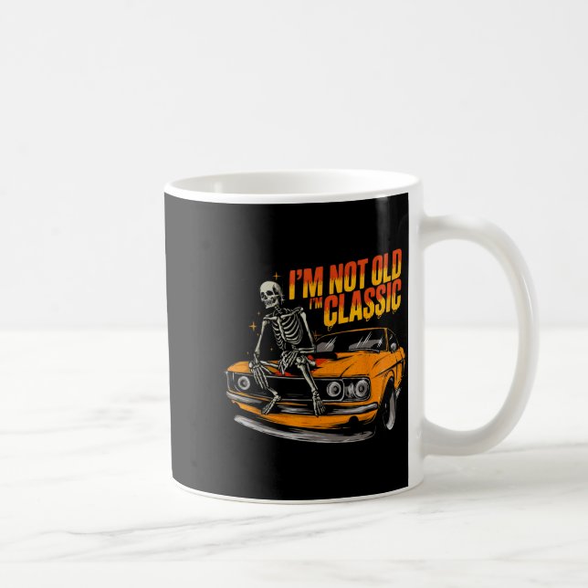 I'm Not Old I'm Clic Funny Car Graphic Old Man Fat Kaffeetasse (Rechts)