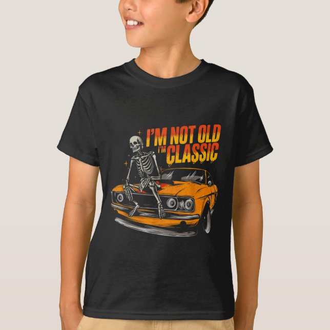 I'm Not Old I'm Clic Funny Car Graphic Old Man Fat T-Shirt (Vorderseite)