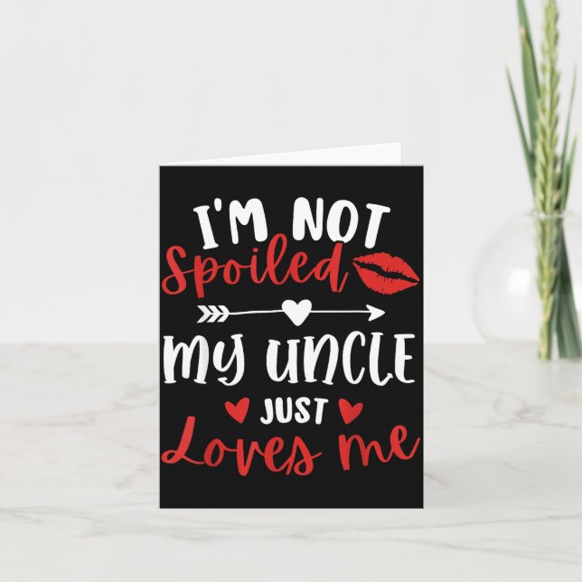 I'm Not Siled My Uncle Loves Me Nephew Niece Match Karte (Vorderseite)