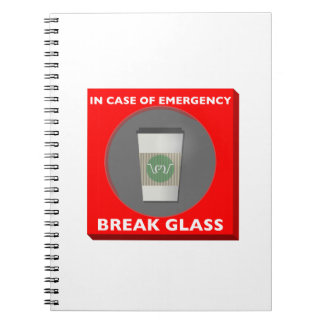 Im Notfall Bruch-Glas Notizblock