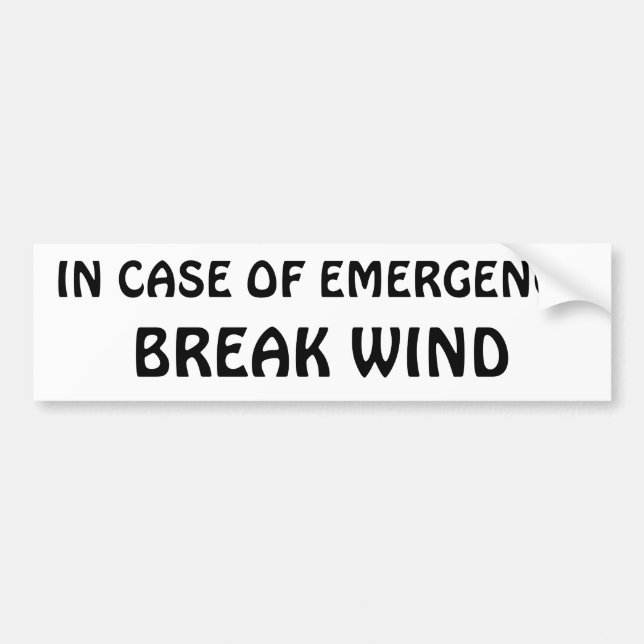 Im Notfall - Bruch-Wind Autoaufkleber (Vorne)