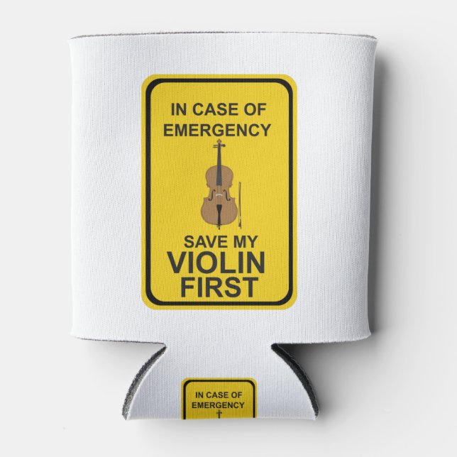 Im Notfall meine Violine zuerst Gerettet Dosenkühler (Vorderseite)