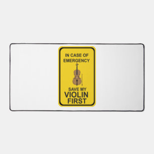 Im Notfall meine Violine zuerst Gerettet Schreibtischunterlage