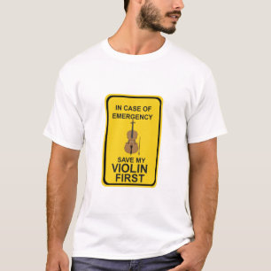 Im Notfall meine Violine zuerst Gerettet T-Shirt