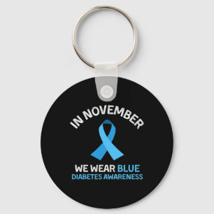 Im November tragen wir Blaue Diabetes-Auszeichnung Schlüsselanhänger