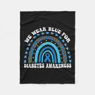 Im November tragen wir Blaue Regenbogendiabetes-Aw Fleecedecke