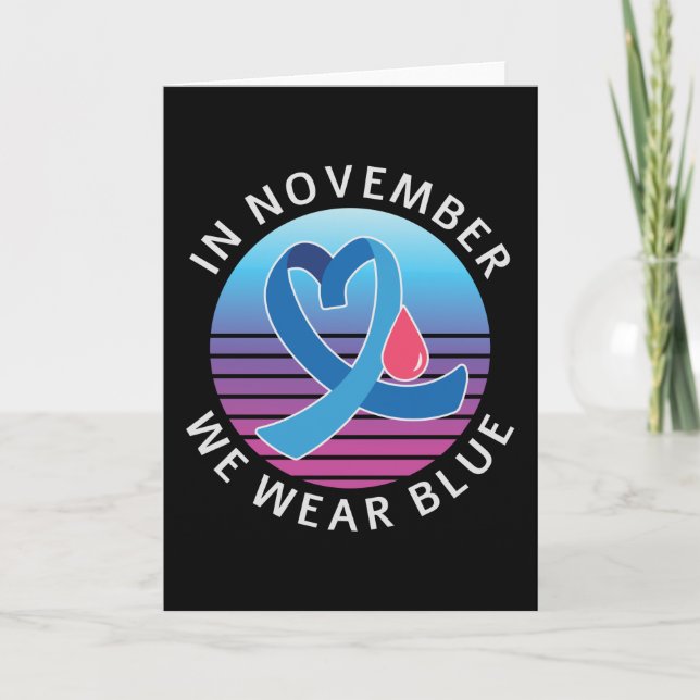 Im November tragen wir Blauen Diabetes Bewusstsein Karte (Vorderseite)