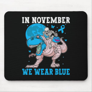 Im November tragen wir blauen Diabetes Trex Dino K Mousepad