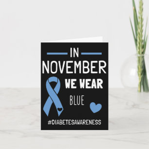 Im November tragen wir blauen Diabetes Typ 1. Karte