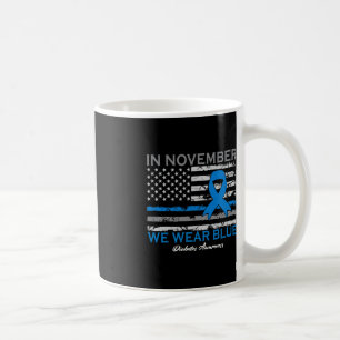 Im November tragen wir blauen T1D T2D Diabetes. Kaffeetasse