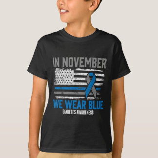 Im November tragen wir blauen T1D T2D Diabetes. T-Shirt