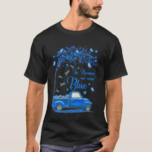 Im November tragen wir Blauer LKW-Schmetterling-Di T-Shirt