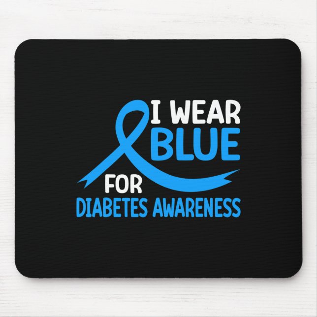 Im November tragen wir blaues Diabetes Awareness B Mousepad (Vorne)