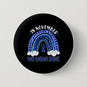 Im November tragen wir Blauleopard-Rainbow-Diabete Button
