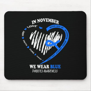 Im November tragen wir Blue Messy Bun Diabetes Awa Mousepad