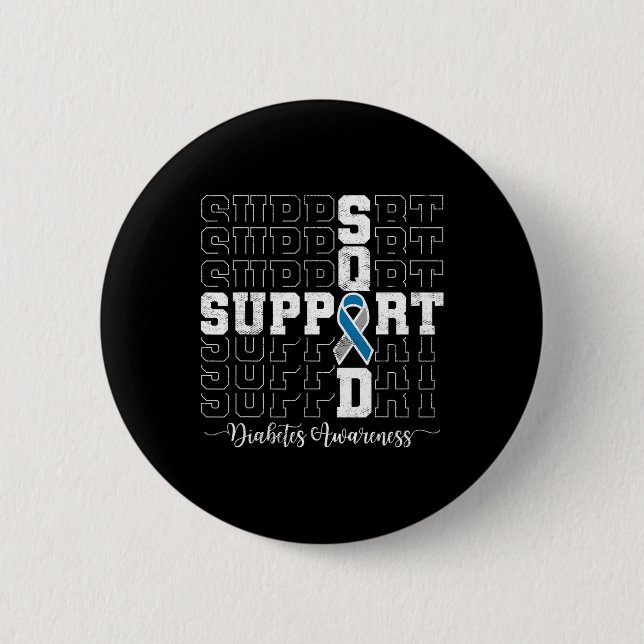 Im November tragen wir Blue Support Squad Diabetes Button (Vorderseite)