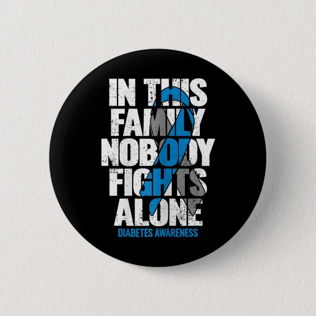 Im November tragen wir Blue T1d T2d Diabetes Button (Vorderseite)